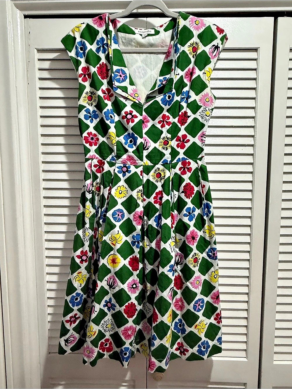 Kate Spade Floral Geometric Midi Dress